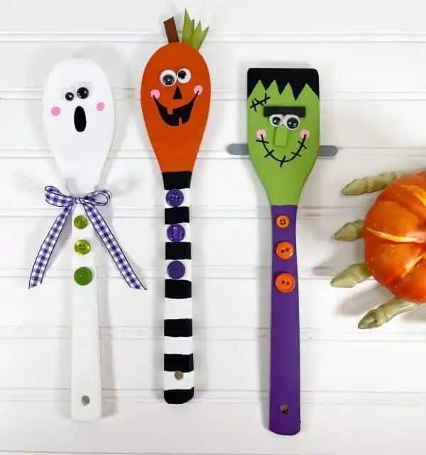 Wooden Halloween Spoons