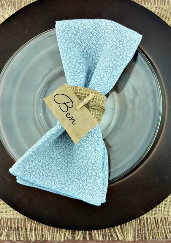 Personalized Napkin Ring Place Holder