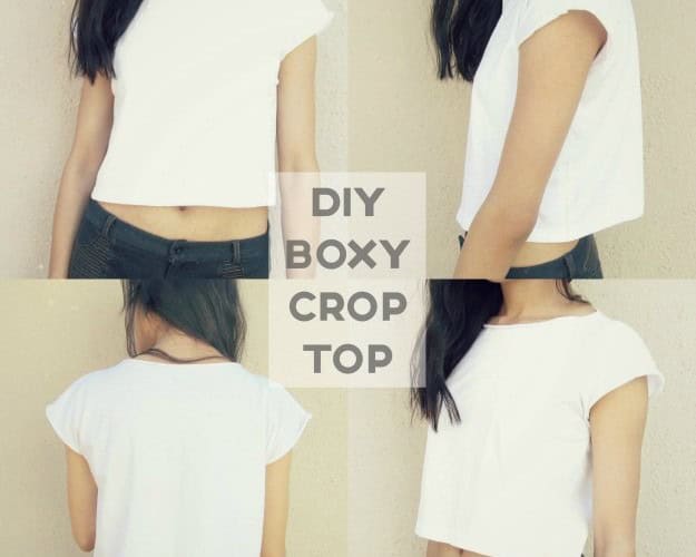 Boxy Crop Top From An Oversized Tee