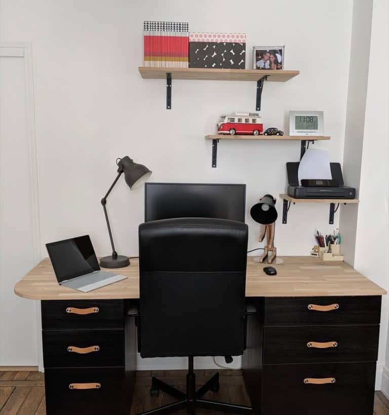 Industrial-Style Desk from Kitchen Cabinets