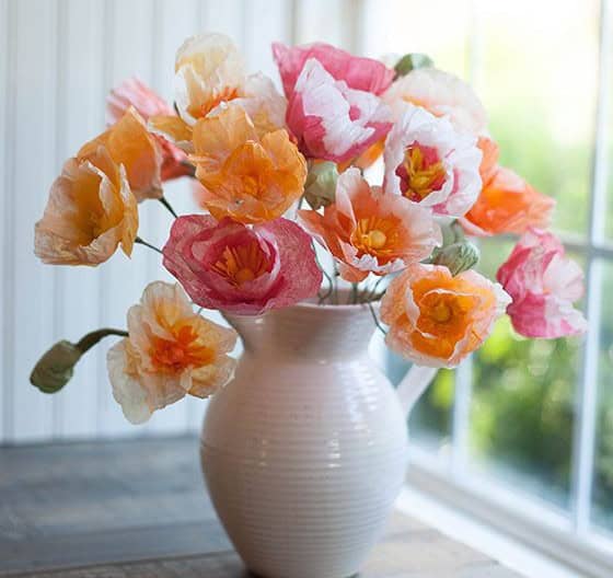 Tissue Paper Poppy Bouquet