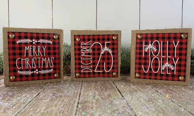 DIY Easy Mini Christmas Signs