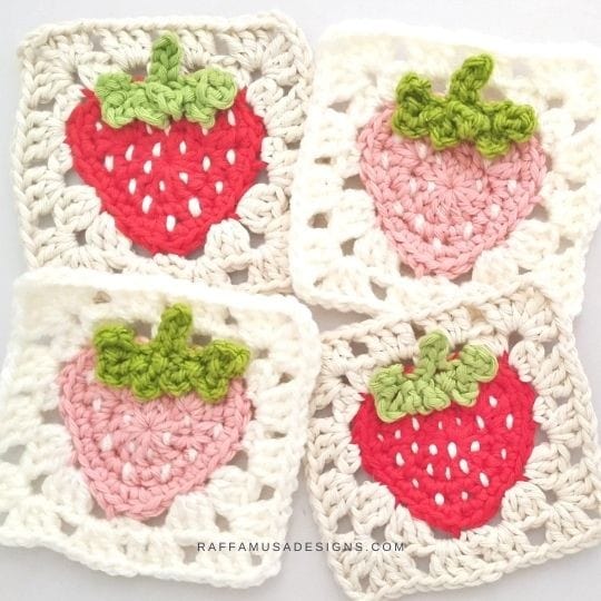 STRAWBERRY GRANNY SQUARE