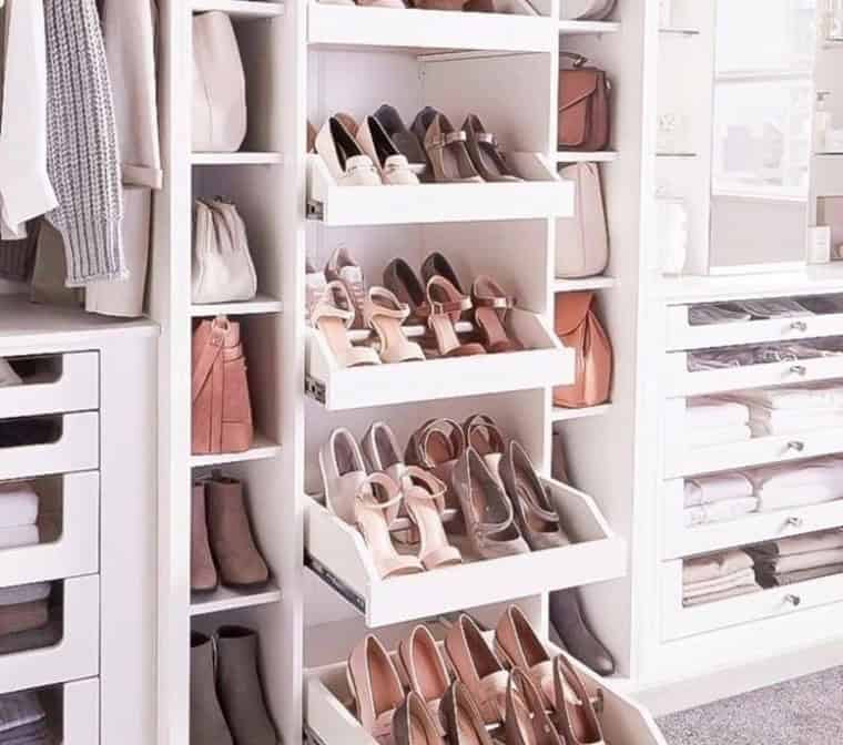 Slide-Out Shoe Storage