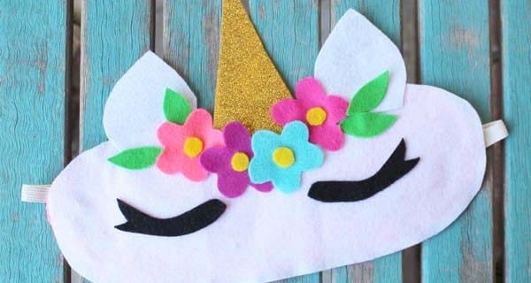 Upcycled Unicorn Horn Sleep Mask