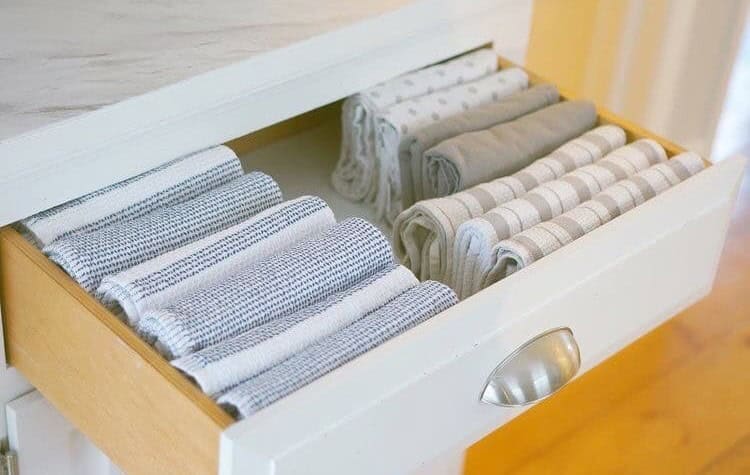 Store Folded Towels in a Drawer