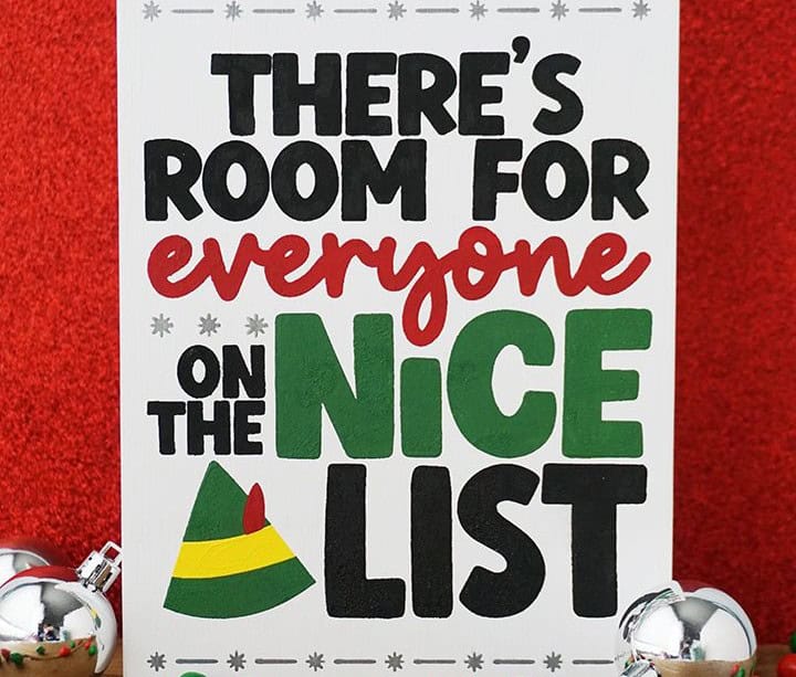 Cute Elf Quote Christmas Sign