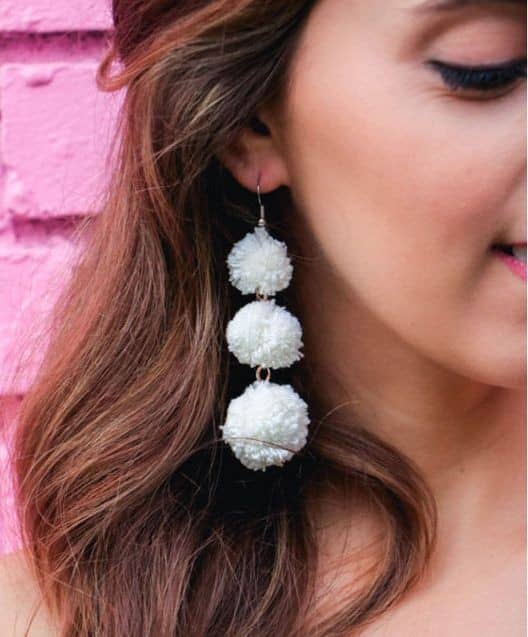 DIY Pom-Pom Statement Earrings