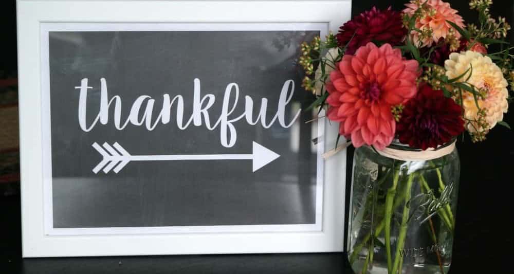 Printable Thankful Sign