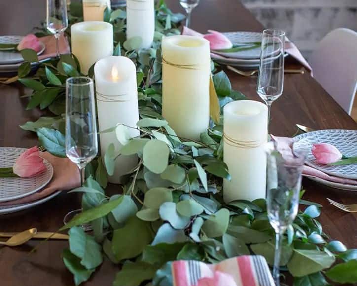 DIY Foliage Table Runner