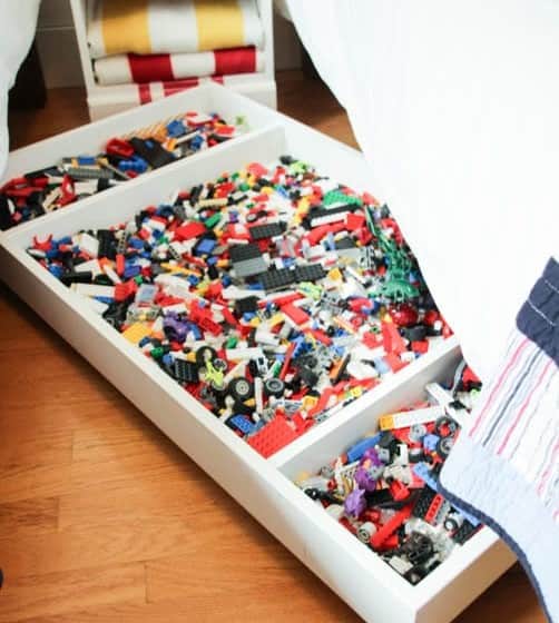 DIY Under-Bed Rolling Lego Cart