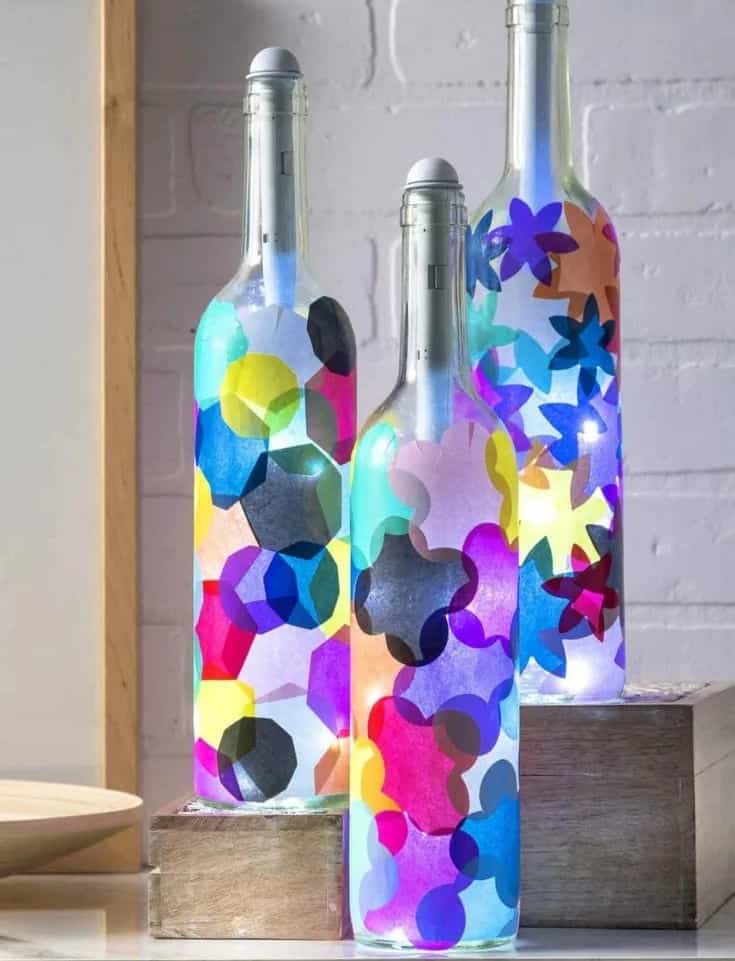 Wine Bottle Lanterns