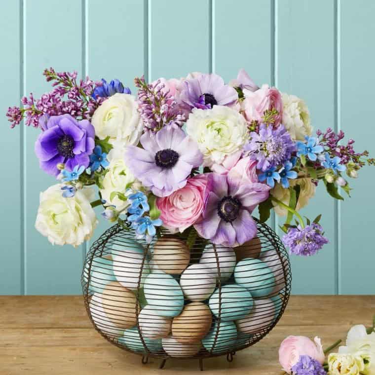 Vintage Egg Basket Vase