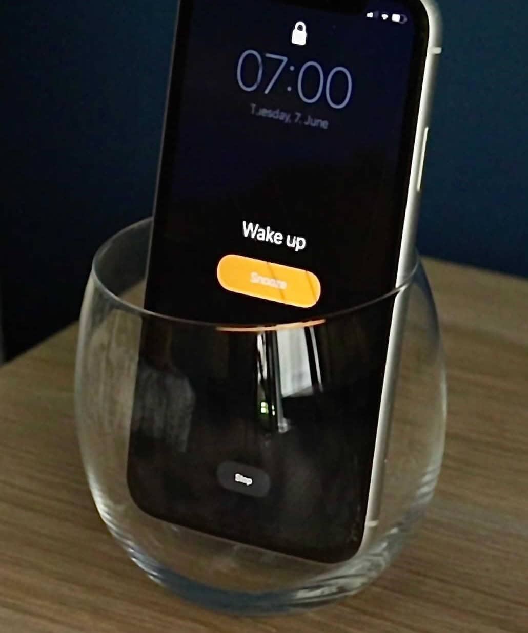 Increase Cell Phone’s Alarm Volume by Putting It In a Glass