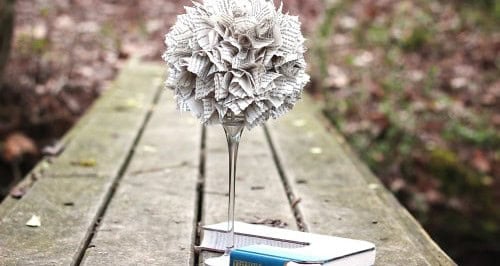 Dollar Store Book Tree Centerpiece