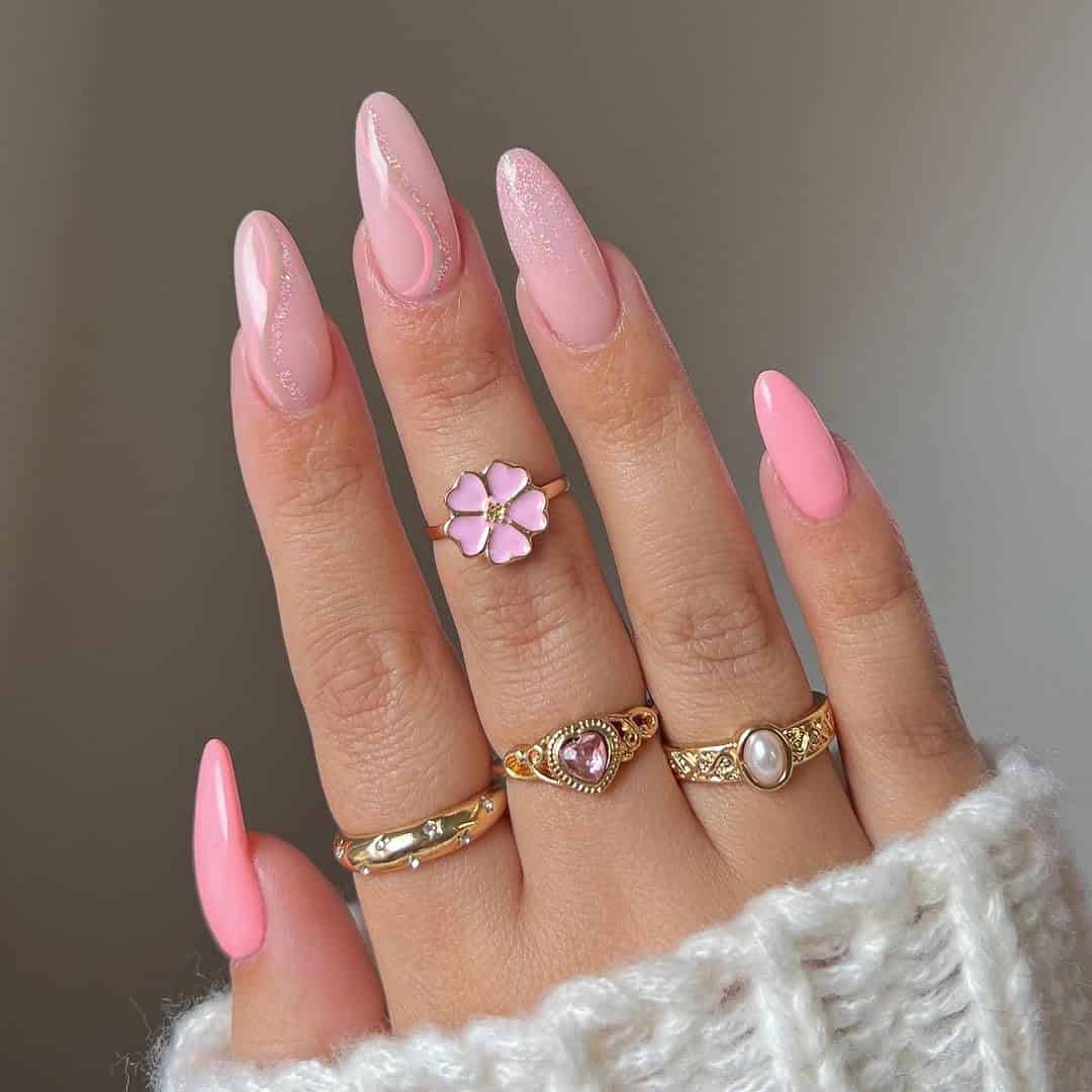 PEACHY PINK NAILS