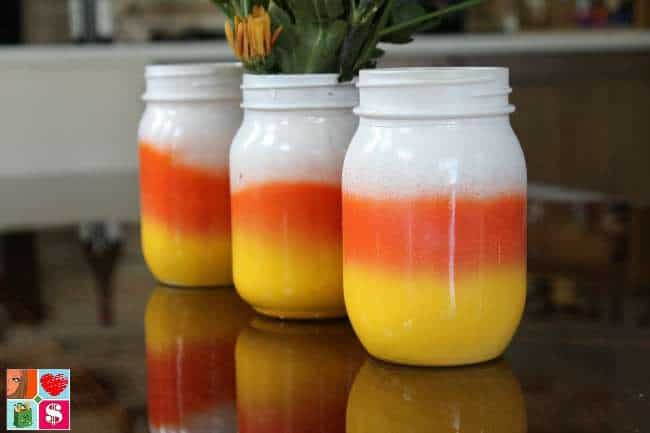 CANDY CORN MASON JAR CRAFT