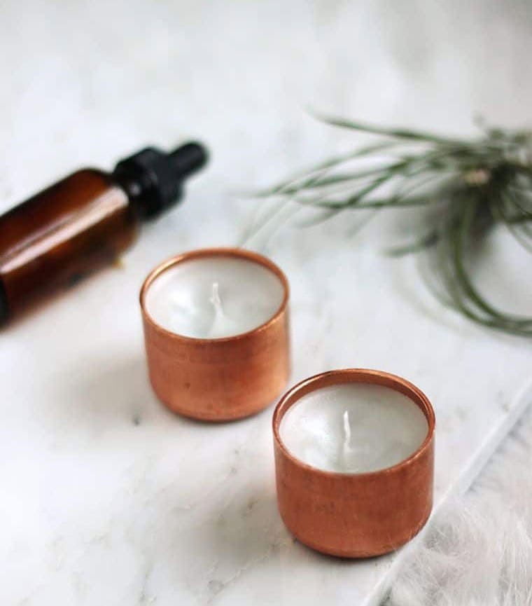 DIY Copper Tealights