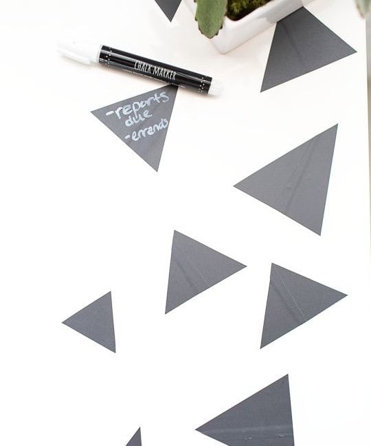 Line Your Desk With Chalkboard Notes