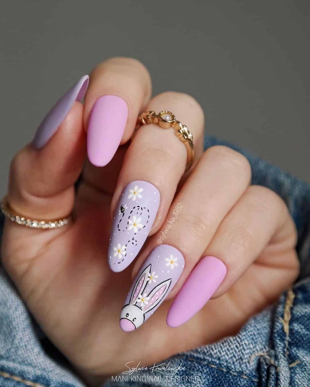 PINK AND PURPLE NAILS