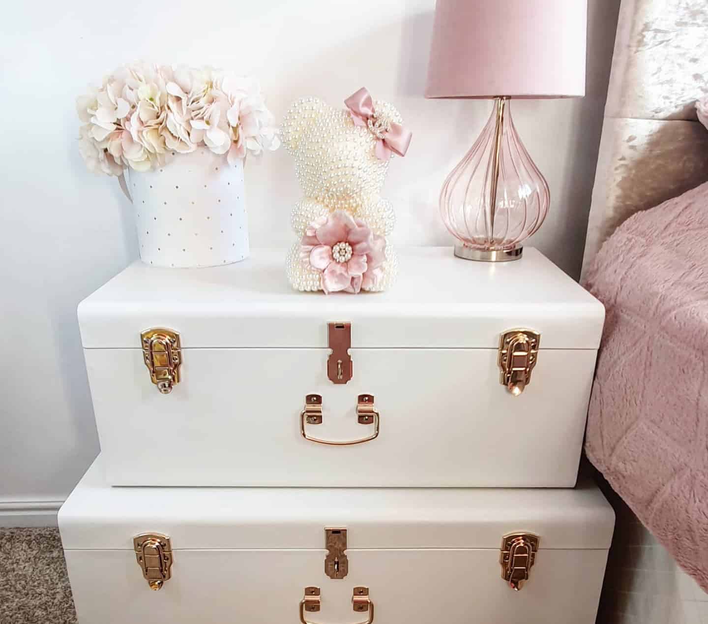 Storage Trunk Bedside Table