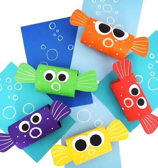 Paper Loop Pufferfish Craft