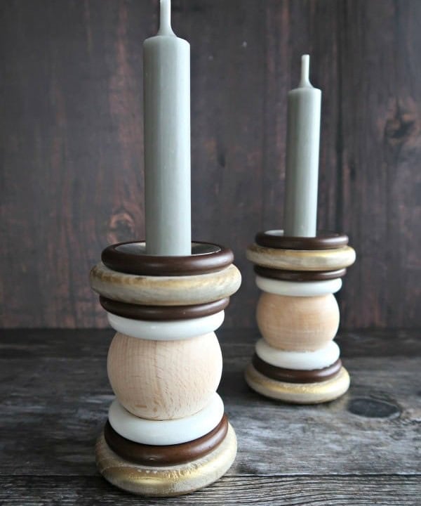 Candlesticks Out of Old Curtain Rings