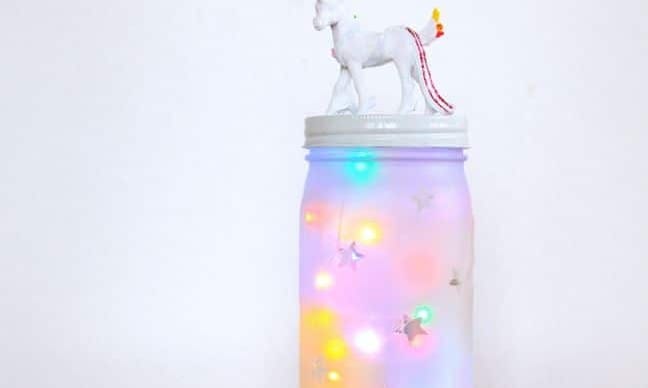 DIY Unicorn Mason Jar Nightlight