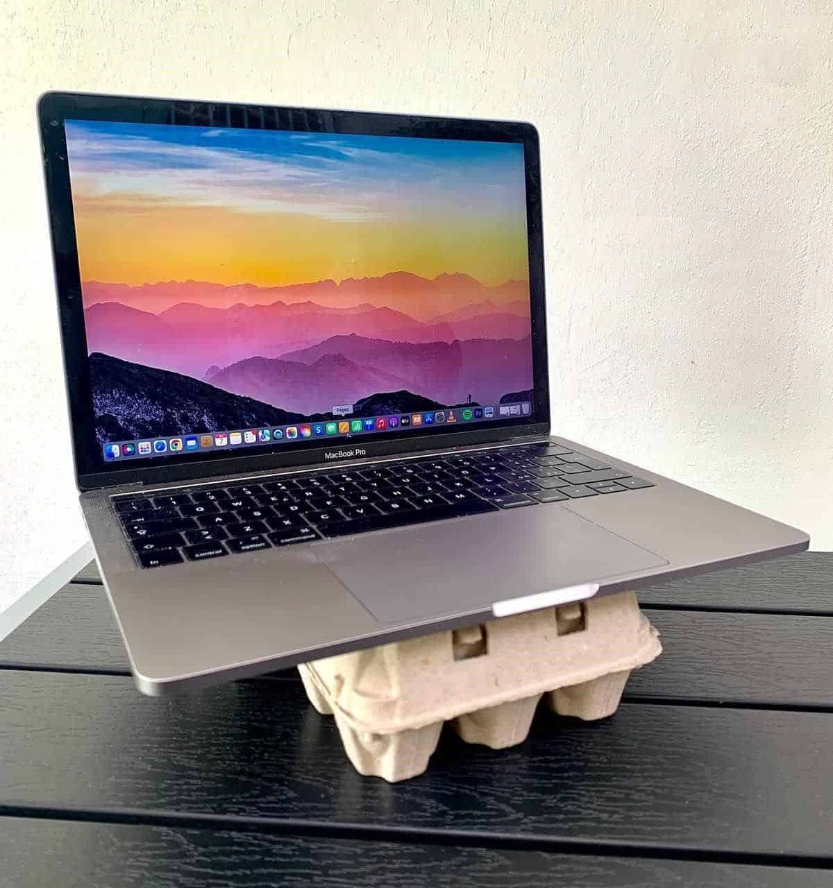 Prevent Your Laptop from Overheating with an Egg Carton