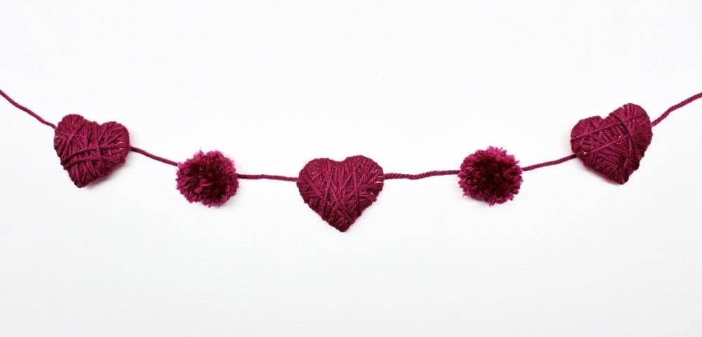 Valentine’s Day Yarn Garland