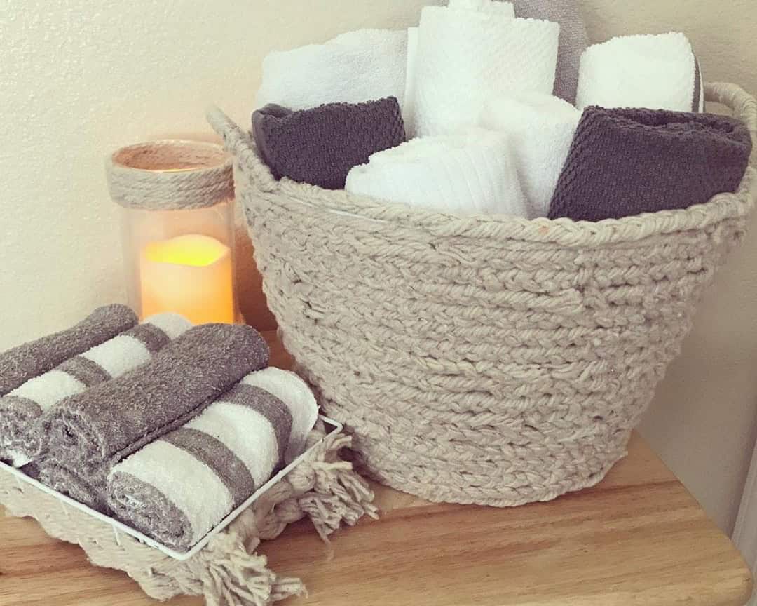 Store Hand Towels in a Basket