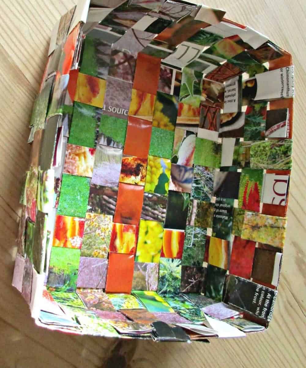 Recycled Magazine Basket