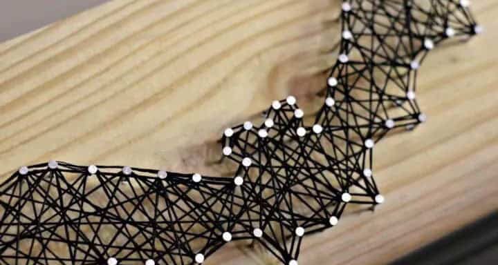 Halloween Bat String Art