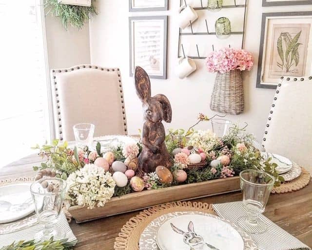 Farmhouse Style Easter Centerpiece