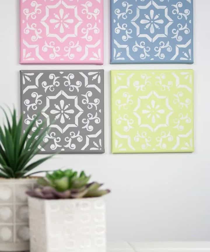 Mediterranean Tile Stencil Art