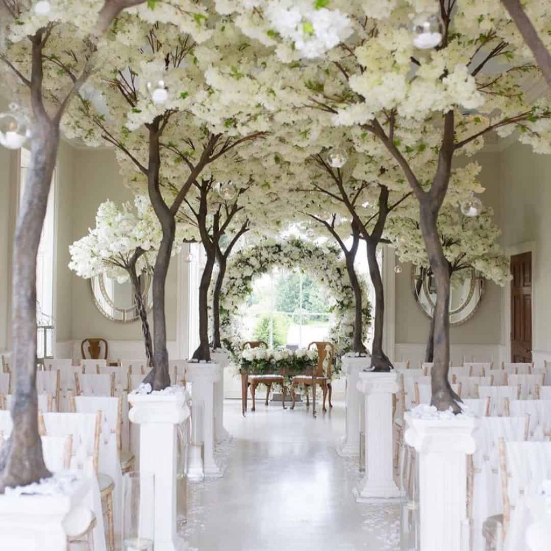 White Blossom Wedding Ceremony