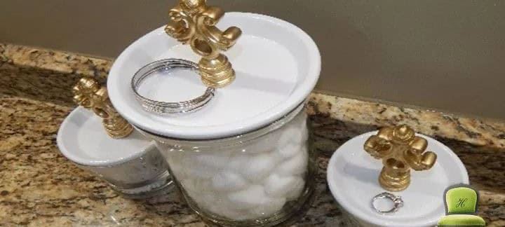 Bathroom Jars and Jewelry Holders in One