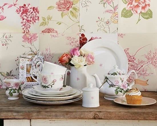 Vintage Floral Kitchen Wallpaper