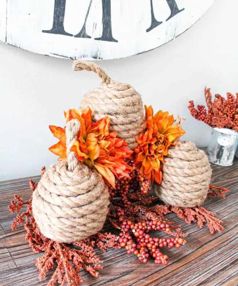 DIY Rope Pumpkins