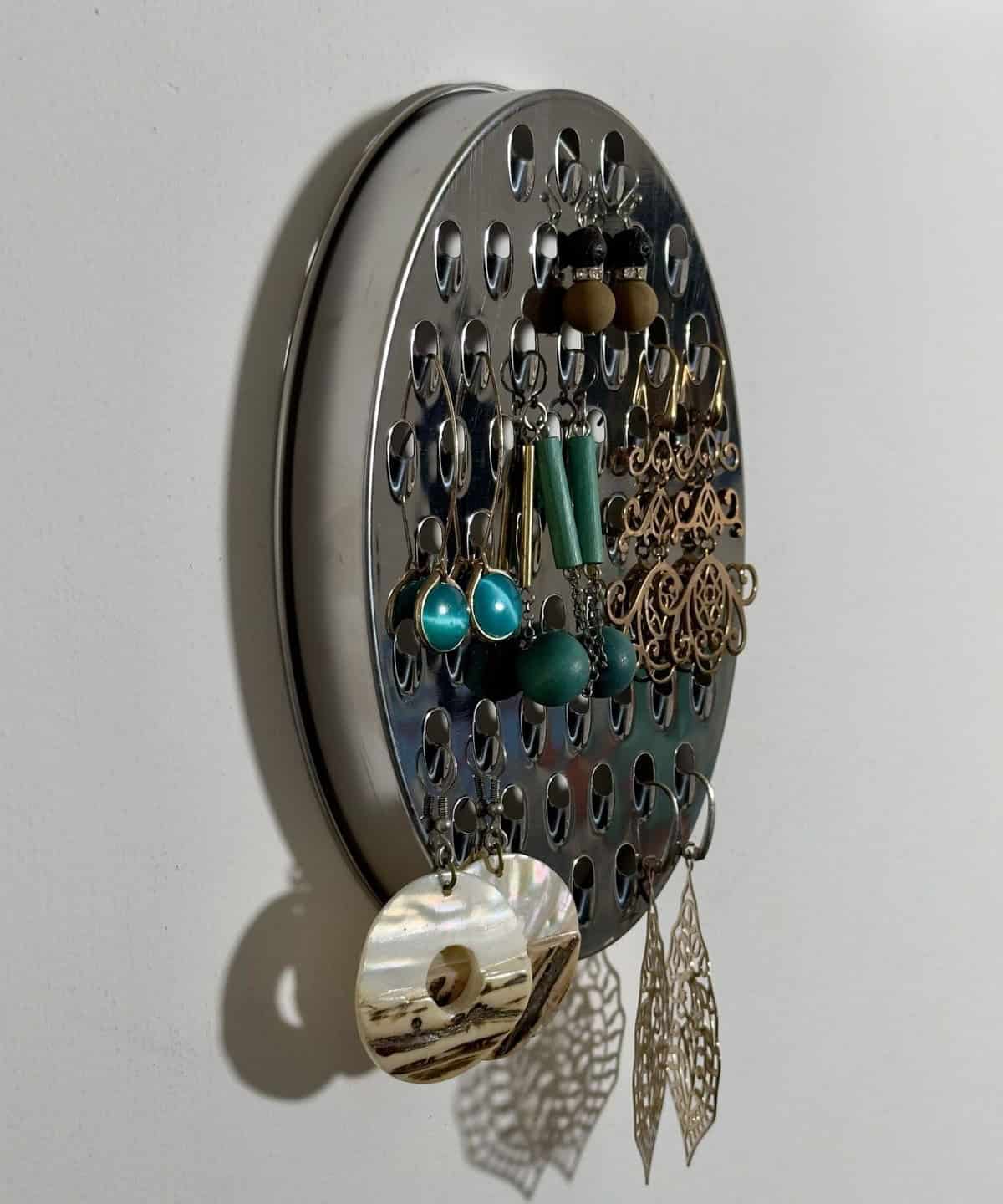 Use A Grater To Organize Earrings