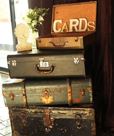 Vintage Luggage Wedding Card Holders