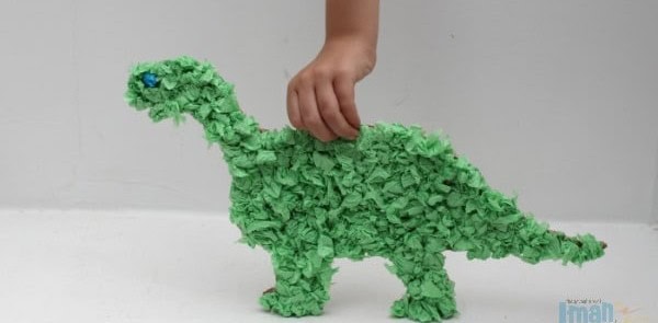 Tissue Paper Dinosaur Craft