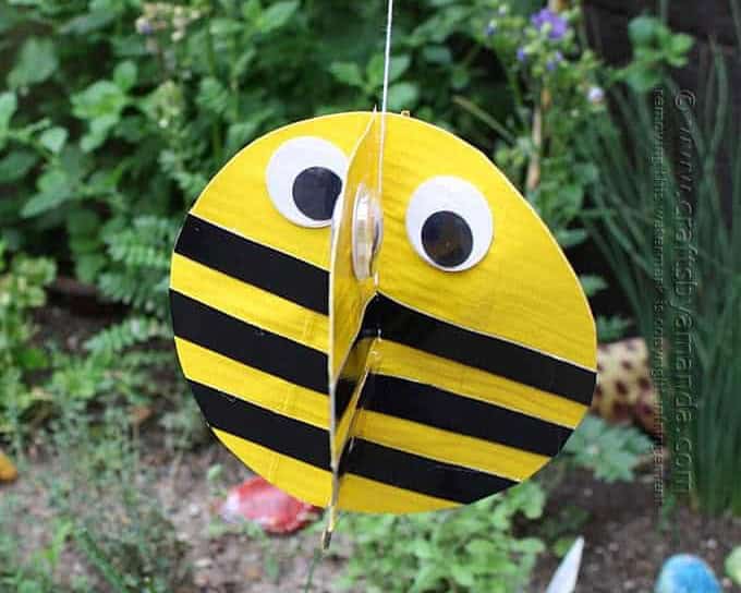 Duct Tape Twirling Bee Garden Decoration