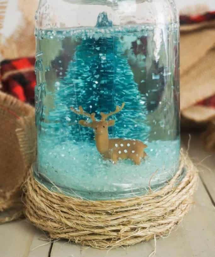 Snow Globe Mason Jar