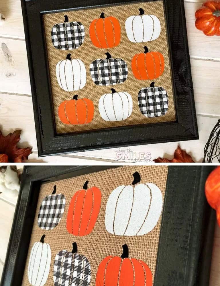 Pumpkin Burlap Sign