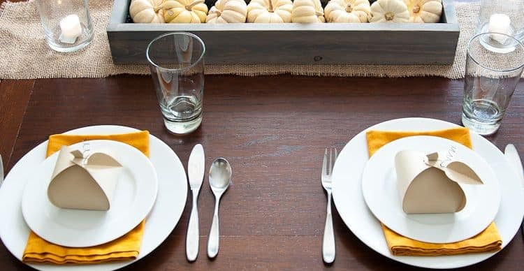 DIY Pumpkin Place Setting