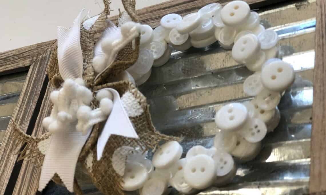 Dollar Tree Mini Button Wreath