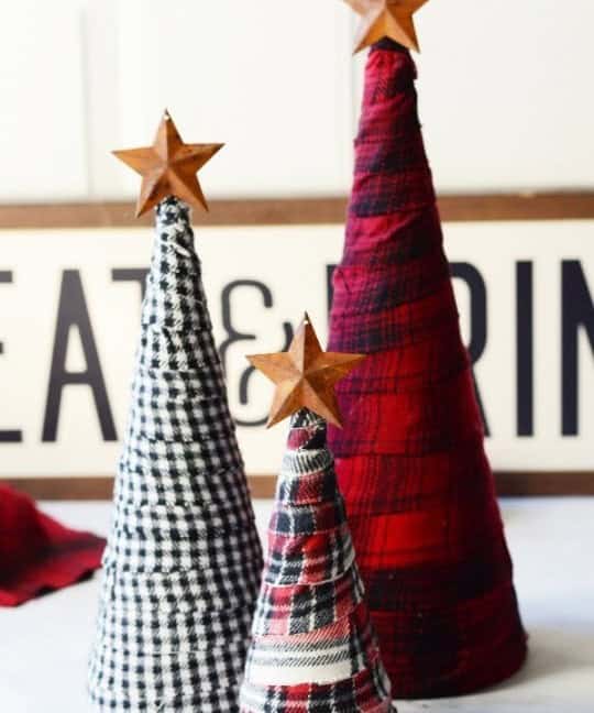 DIY Flannel Trees