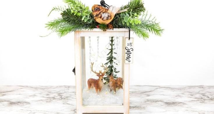 Winter Lantern Terrarium Home