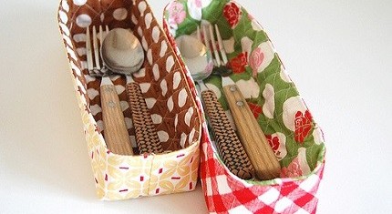 Skinny Fabric Organizer Baskets